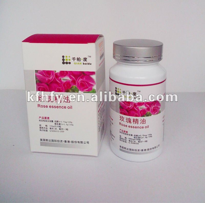 Natural dietary supplements skin whitening rose capsules with vitamin E