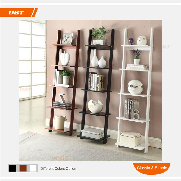 DBT High Gloss 5 tiers Bookcase Decorative Bookshelf Ladder shelves 