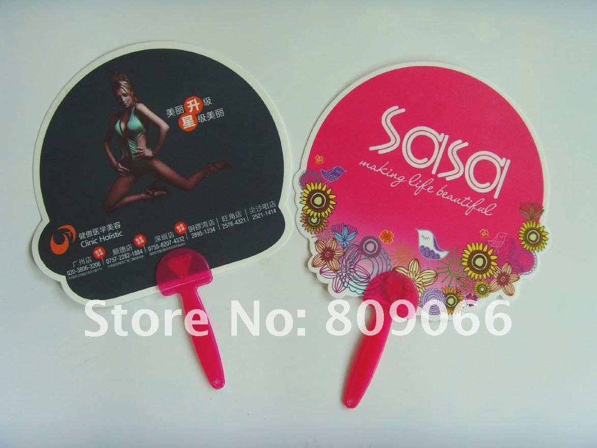 black 7pcs promotion PP promotional fold fan black 7pcs promotion PP promotional fold fan