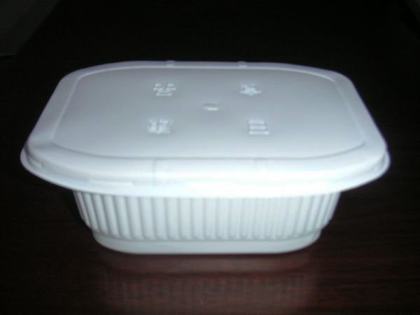1200 ml white PP disposable plastic food container with lid for take away food