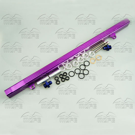 High Flow Aluminum Injector Fuel Rail Kit For Nissan Skyline RB25 Purple fuel rail for Nissan RB25 (1)
