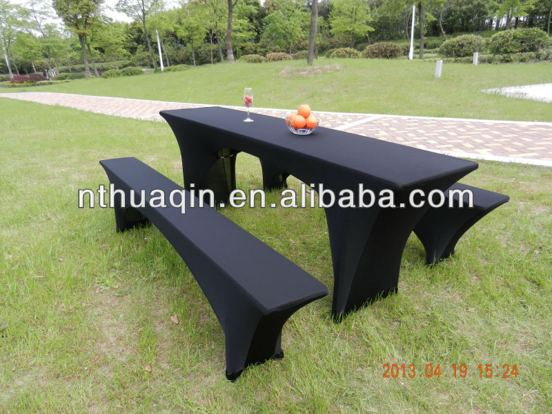 Chocolate Spandex Stretch Bistro Table Cover Elastic Bar