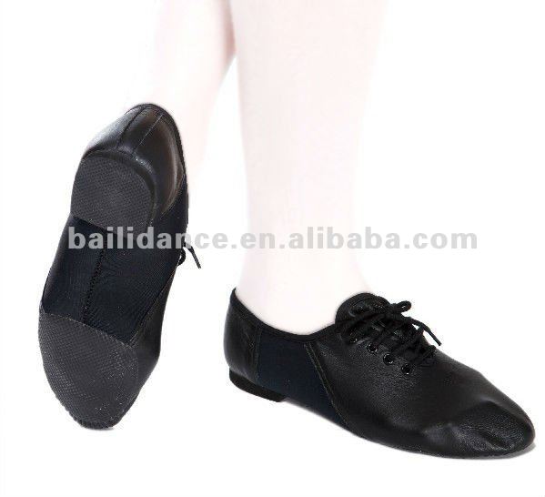 Dttrol Elastic Oxford Canvas Jazz Dance Shoes black white color (D006061)