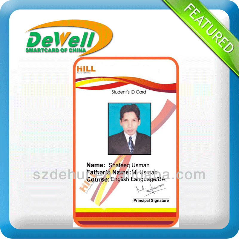 plastic portrait card employee card photo ID card maker