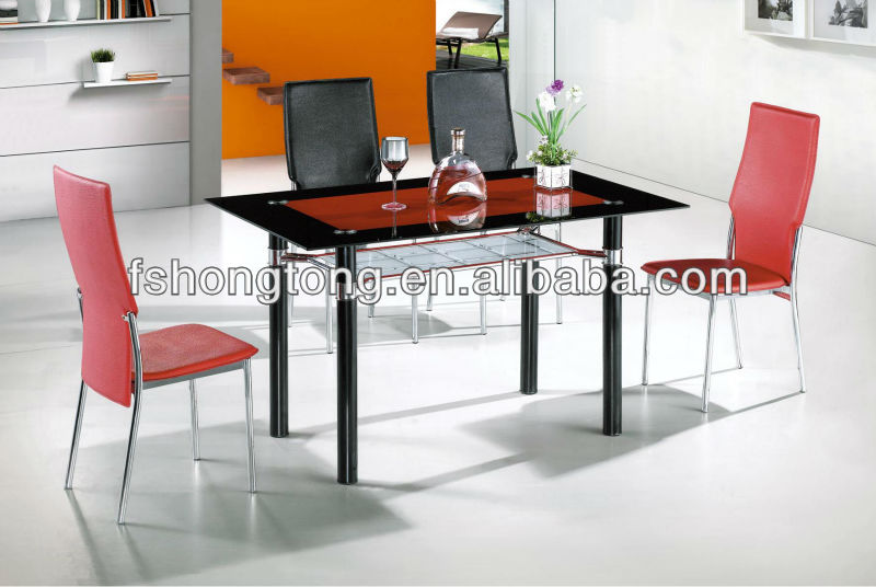 Acero inoxidable bistro juego de comedor/extendable dining table ...