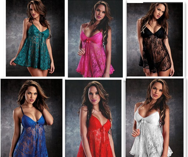 New Nightwear Babydoll Sexy Women Lingerie Set Sle...