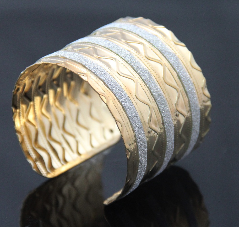 4pcs/lot 2016 Punk Style Exaggerate Gold Open Cuff Bracelet Lagging Alloy Opened Women Bracelets DK78414