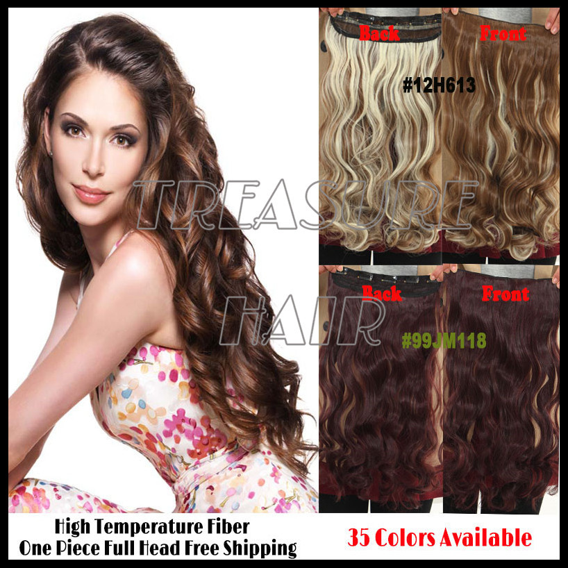 Synthetic Clip in Hair Extensions
