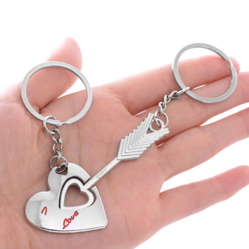  Friend\'s Gift Romantic Couples Cupid\'s Arrow Key Ring Keyfob Keychain Free Shipping #LN