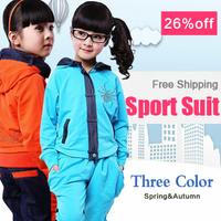 2013 New design fashion Children's clothing set girl sweater+trousers 2 piece children clothing sport set