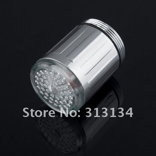 LED rubinetto acqua 7 colori che cambiano Glow Doccia flusso Tap libero di trasporto 10pcs / lot --FX573
