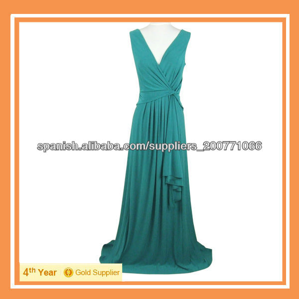 2013 señoras vestido largo azul atractivo con Backless vestido de las señoras