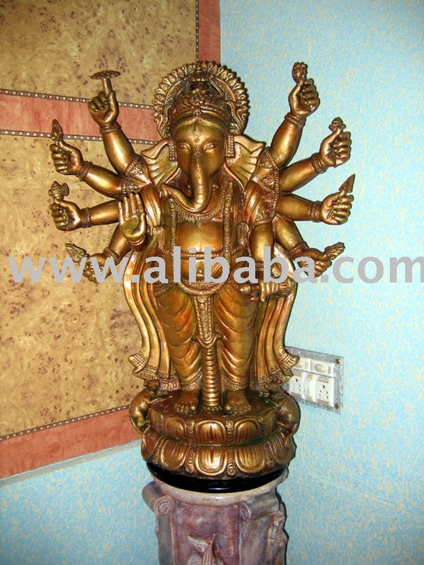 Fiberglass Dasabhuja Ganesha Idol For Puja In India And ...