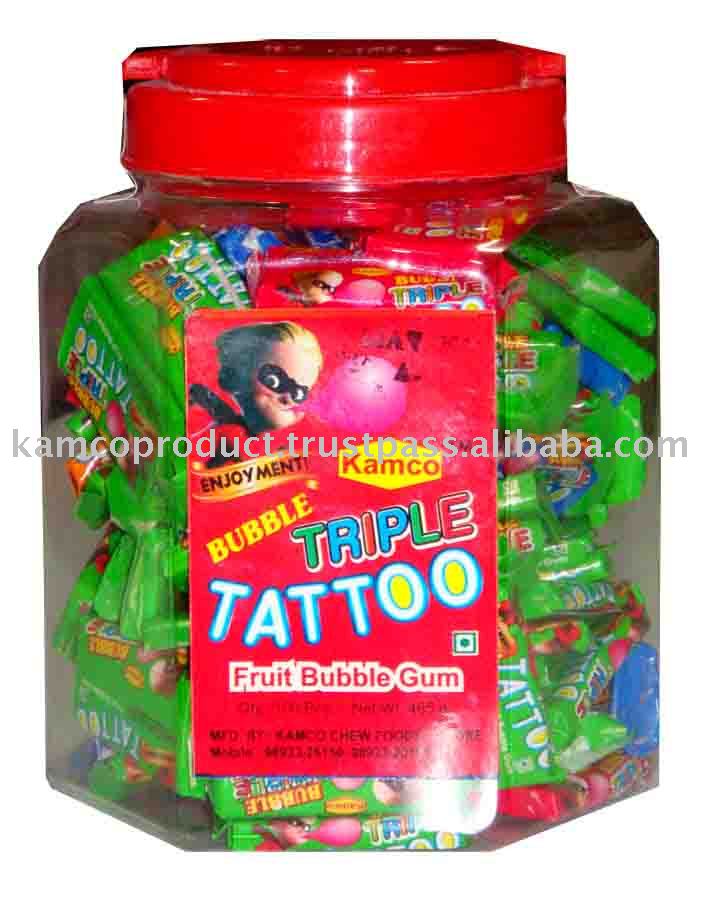 See larger image: Tattoo Bubble Gum ( Triple Tattoo Fruit ).