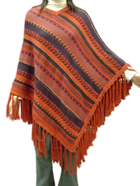 See larger image Embroidered knitted poncho