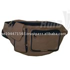 HMB-152B LEATHER FANNY PACK BAG BELT POUCH BROWN