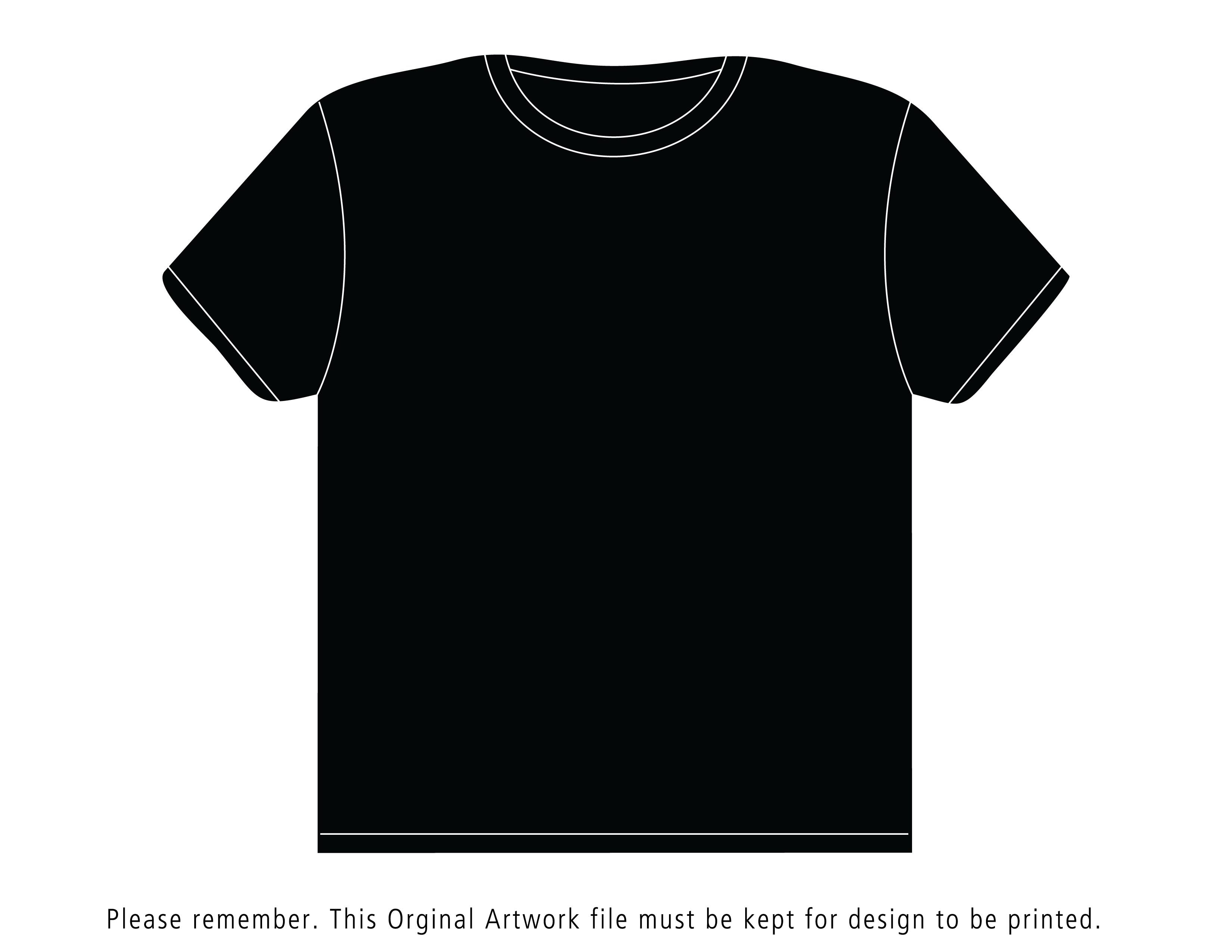 Black T-shirt Template Psd