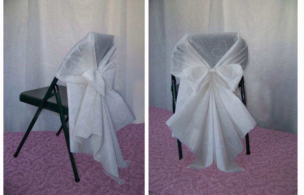 Butterfly bow Chair cover kit 2pcs butterfly wedding chair covers