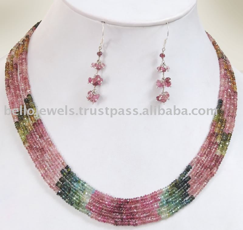 Designer Beaded Jewelry Springmonthoftops Designer Beaded Jewelry Tourmaline Gemstone Necklace Set