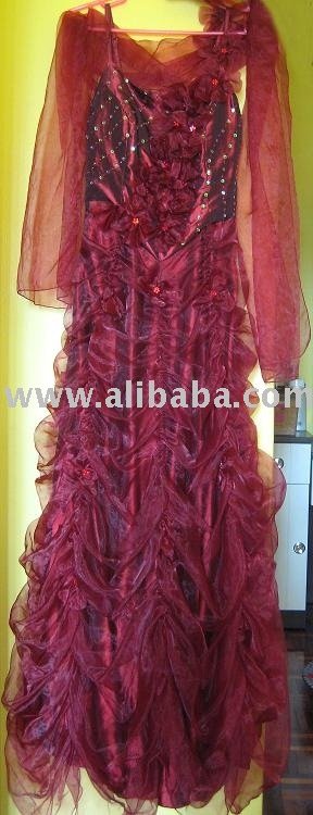 See larger image Wedding Gown Maroon 