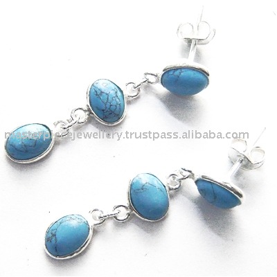 turquoise stone jewellery. See larger image: Fine Jewellery, Turquoise Earrings , Semi Precious Stone Jewellery, Fashion jewellery,Gemstones Jewellery. Add to My Favorites