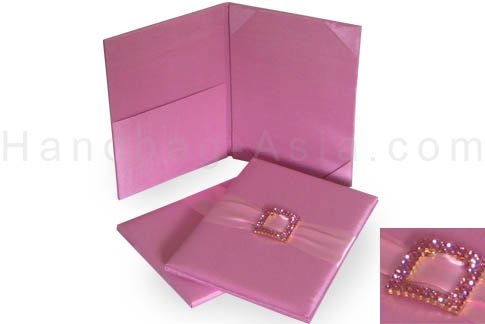 Wedding folder silk folios silk invitation boxes