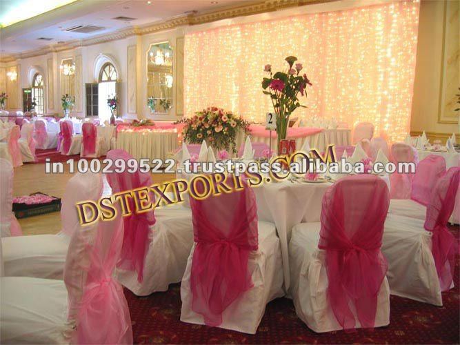 See larger image DESIGNER WEDDING HALL CHAIR COVERS WITH SASHAS