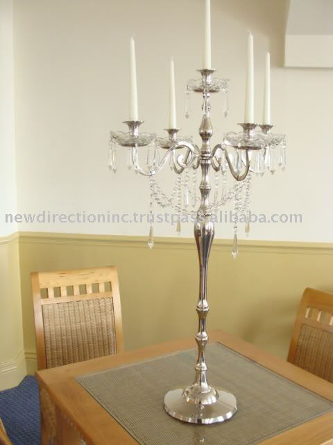 Candelabra with Flower Bowl Wedding Candelabra wedding decor