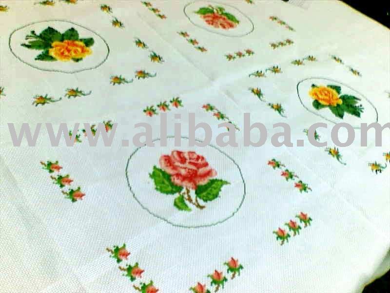 See larger image Rose Designs Crossstitch Table Center