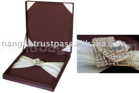 See larger image Silk Wedding Invitation Box wedding invitation in a box