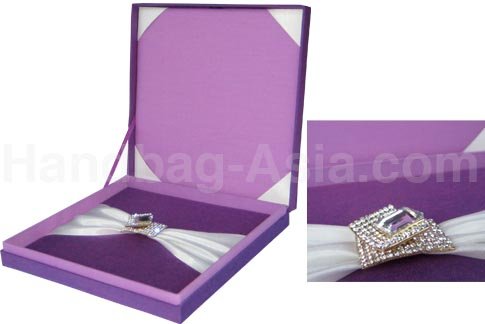 Silk Wedding Invitation Box