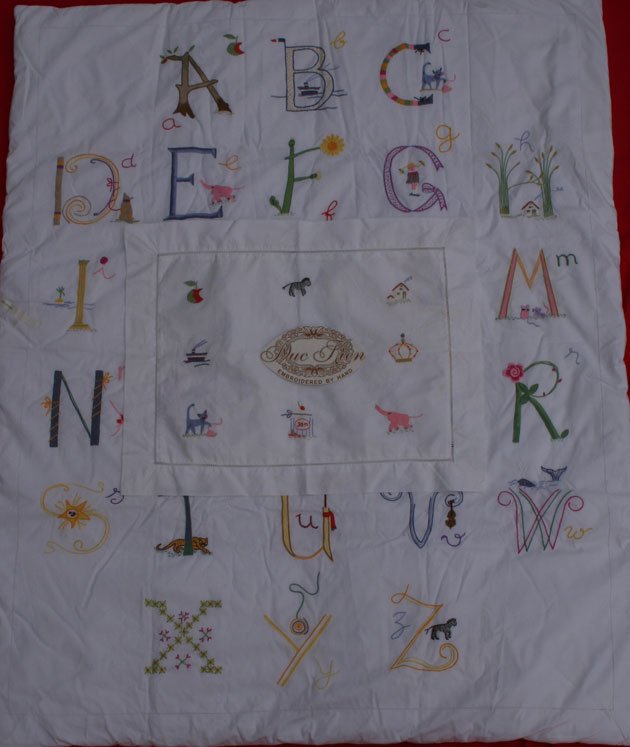 See larger image Hand Embroidery Baby Quilt