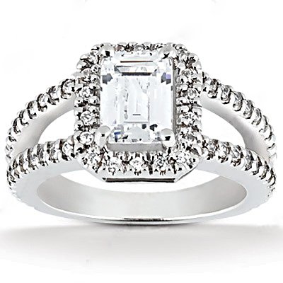 Emerald  Wedding Band on Big Diamonds Emerald Cut Engagement Ring 2 71 Ct  Gold Ring Sales  Buy