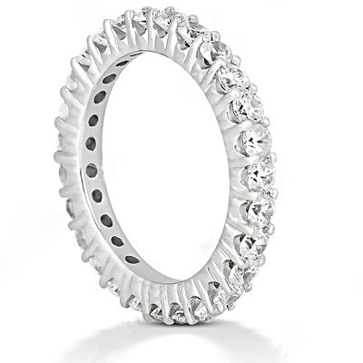 Wedding Band Womens on Larger Image  E Vvs1 Round Diamond Eternity Wedding Band Womens Band