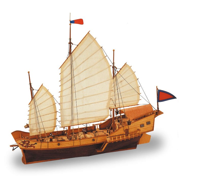 Wood Ship Boat Model Kit "red Dragon Chinese Junk" Photo, Detailed 