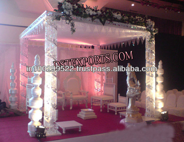See larger image ASIAN WEDDING SILVER CRYSTAL MANDAP