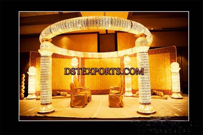 See larger image WEDDING GOLD LIGHTED CRYSTAL MANDAP Add to My Favorites
