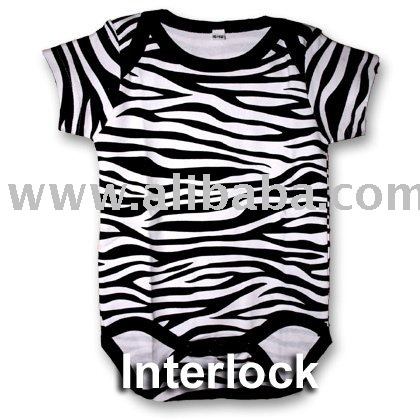 Zebra Animal Print Baby Blank OnePiece Body Suit Romper Babywear