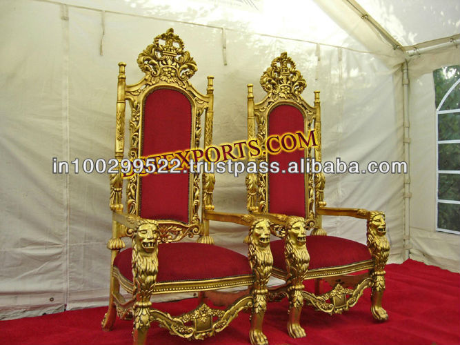 See larger image INDIAN WEDDING RED GOLD CHAIRS