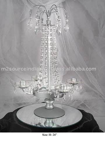 Wedding Centerpiece decorated with crystal drops holiday decoration 