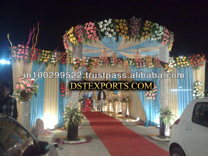 See larger image INDIAN WEDDING CRYSTAL PILLARS WELCOME GATE