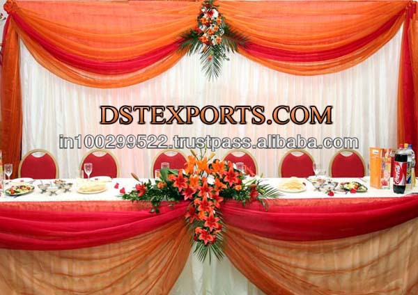 WE ARE MANUFACTURING AND EXPORTINGS ALL TYPE WEDDING HEAD TABLE BACKDROP