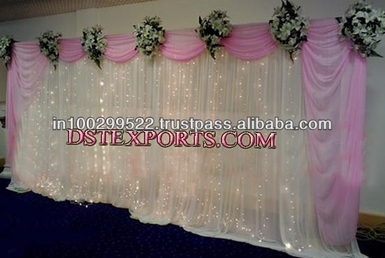 See larger image WEDDING STAGE SILVER PINK BACKDROP