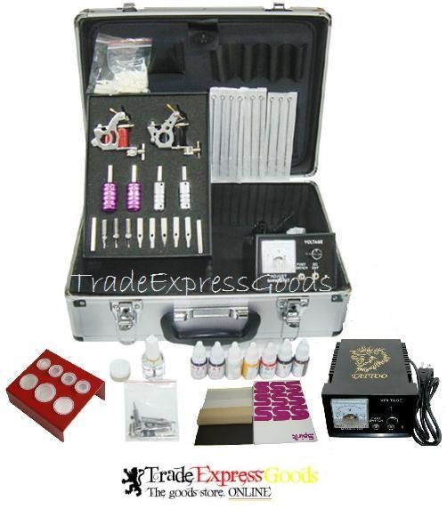 See larger image: PRO SERIES silver edition UK tattoo kit equipment