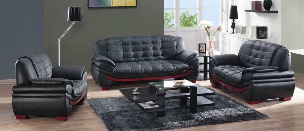 leather sets on Modern Leather Sofa Set Black Sales  Buy Modern Leather Sofa Set Black