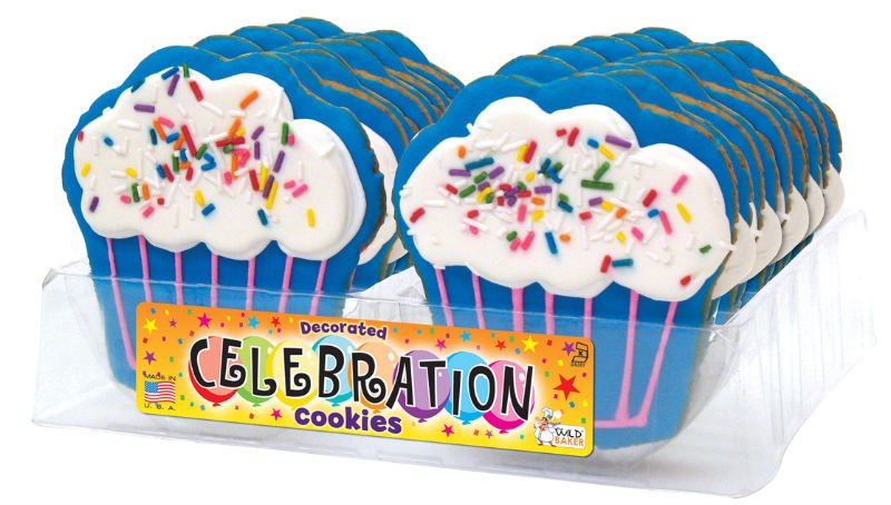 Cupcake Celebration Decorated Cookie Tray 24 Count