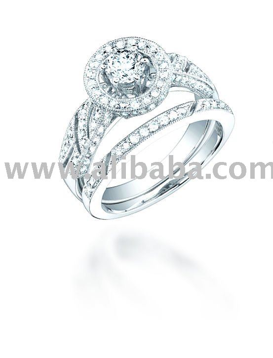 See larger image 126 Carat DIAMOND ENGAGEMENT WEDDING RING SET 18K White