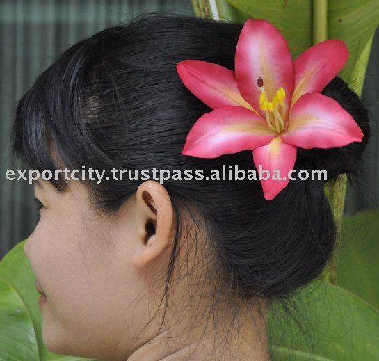 Stargazer lily casablanca flowers hair pick hair decor