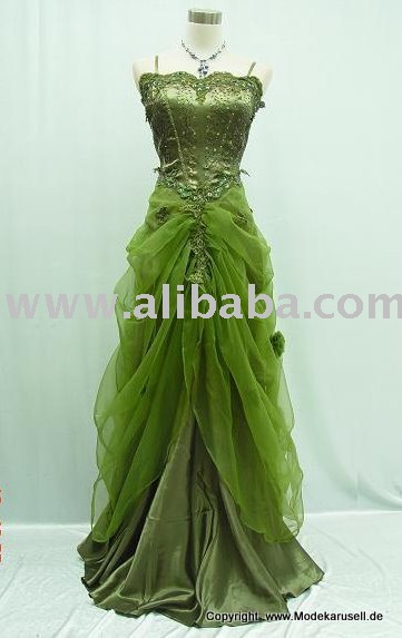 wedding dress green