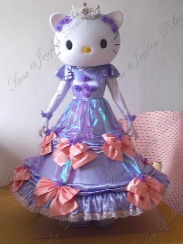 Hello Kitty Costume For Cats. Hello Kitty CAT Purple Dress Adult Size Mascot Costume(United States)